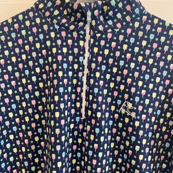 Rhoback Women’s Quarter Zip QZip Pickle Ball Pattern Rare Size M - Picture 4 of 8